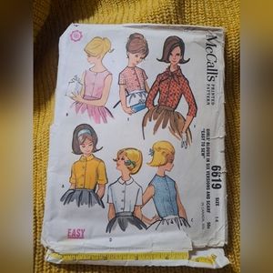 McCall's vintage pattern 6619 size 14💐🌹🌺🌼🌻 year 1962